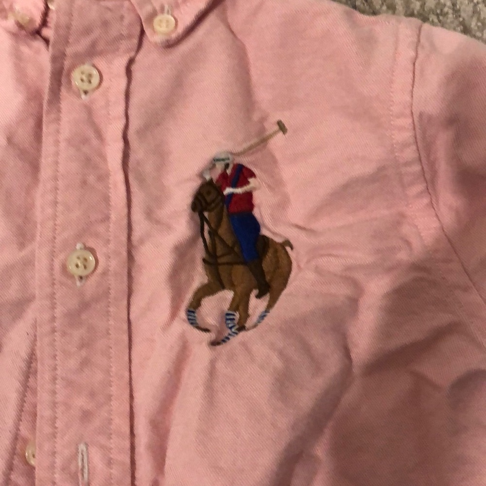 Ralph Lauren Pink button down boys shirt